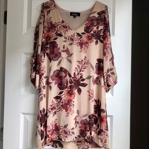 Shift Floral Long Sleeve Dress